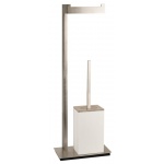 Gessi Rettangolo Szczotka z papiernicą (biała) chrom 20933.031 / 20933031