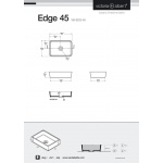 Victoria+Albert Edge Umywalka Stawiana na Blat 45x32,2 cm Biała VB-EDG-45-NO