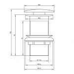  Korek umywalkowy Click-Clack do umywalek bez przelewu czarny mat night sky SLWA91K W MAGAZYNIE!!