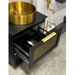 Krofam Chic Szafka z blatem pod umywalkę black/gold 144-0103+156-0101