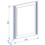 Krofam Oxford Lustro 60x80 biały 141-0002