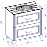 Krofam Oxford Szafka podumywalkowa 81,7x44,8 biały 141-0004
