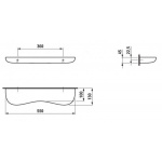 Laufen Florakids Półka ścienna 55x13 cm biała H 877031 000 000 1