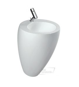 Laufen Il Bagno Alessi One Monolityczna umywalka przyścienna 85 cm biała H 811971 400 109 1