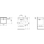 Laufen Kartell Umywalka nablatowa 46x46 cm biała H 815331 000 112 1