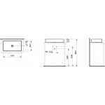 Laufen Living Square Umywalka nablatowa 60x34 cm biała H 811434 000 112 1