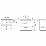 Laufen Living Square Umywalka ścienna 90x48 cm biała H 816433 000 109 1