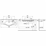 Laufen Palace Umywalka ścienna 120x51 cm biała H 812704 000 104 1