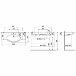 Laufen Palace Umywalka ścienna 120x51 cm biała H 811704 000 104 1