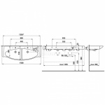 Laufen Palace Umywalka ścienna 150x51 cm biała H 811706 000 104 1