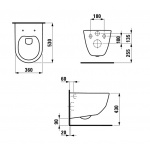 Laufen Pro A Miska WC wisząca bezrantowa Rimless z deską wolnoopadającą biała H 866956 000 000 1