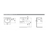 Laufen Pro Umywalka blatowa 56x44 cm biała H 813951 000 104 1