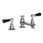 Lefroy Brooks Classic Bateria umywalkowa 3-otworowa z korkiem klik-klak Chrom BL1224CP