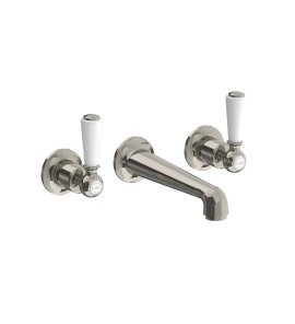Lefroy Brooks Classic Bateria umywalkowa 3-otworowa podtynkowa Silver Nickel WL1212NK