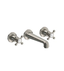 Lefroy Brooks Classic Bateria umywalkowa 3-otworowa podtynkowa Silver Nickel CH1212NK