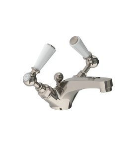Lefroy Brooks Classic Bateria umywalkowa jednootworowa z korkiem automatycznym Silver Nickel WL1185NK