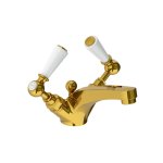Lefroy Brooks Classic Bateria umywalkowa jednootworowa z korkiem automatycznym Polished Brass WL1185PB