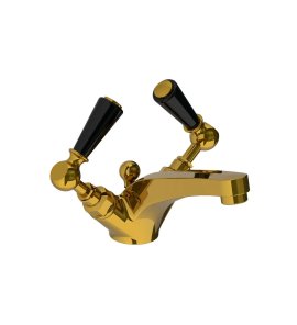 Lefroy Brooks Classic Bateria umywalkowa jednootworowa z korkiem automatycznym Antique Gold BL1185AG