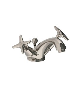 Lefroy Brooks Classic Bateria umywalkowa jednootworowa z korkiem automatycznym Silver Nickel LS1189NK