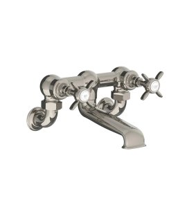 Lefroy Brooks Classic Bateria wannowa 2-otworowa ścienna Silver Nickel LB1151NK