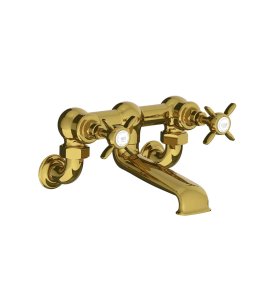 Lefroy Brooks Classic Bateria wannowa 2-otworowa ścienna Polished Brass LB1151PB