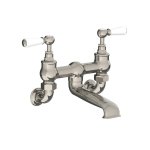 Lefroy Brooks Classic Bateria wannowa 2-otworowa ścienna Silver Nickel WL1151NK