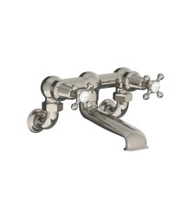 Lefroy Brooks Classic Bateria wannowa 2-otworowa ścienna Silver Nickel CH1151NK