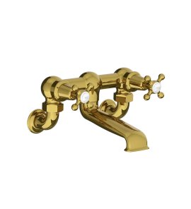 Lefroy Brooks Classic Bateria wannowa 2-otworowa ścienna Polished Brass CH1151PB