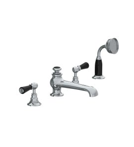 Lefroy Brooks Classic Bateria wannowa 4-otworowa z wyciąganym zestawem prysznicowym Chrom BL1250CP
