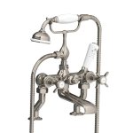 Lefroy Brooks Classic Bateria wannowa 2-otworowa z zestawem prysznicowym Silver Nickel LB1100NK