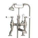 Lefroy Brooks Classic Bateria wannowa 2-otworowa z zestawem prysznicowym Silver Nickel WL1100NK