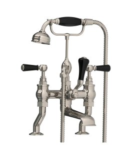 Lefroy Brooks Classic Bateria wannowa 2-otworowa z zestawem prysznicowym Silver Nickel BL1100NK