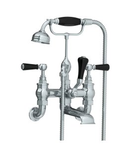 Lefroy Brooks Classic Bateria wannowa ścienna z zestawem prysznicowym Chrom BL1166CP