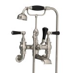 Lefroy Brooks Classic Bateria wannowa ścienna z zestawem prysznicowym Silver Nickel BL1166NK