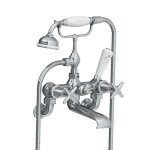Lefroy Brooks Classic Bateria wannowa ścienna z zestawem prysznicowym Chrom LS1166CP