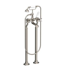 Lefroy Brooks Classic Bateria wannowa wolnostojąca z zestawem prysznicowym Silver Nickel LB1144NK