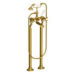 Lefroy Brooks Classic Bateria wannowa wolnostojąca z zestawem prysznicowym Polished Brass LB1144PB
