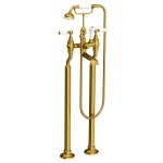 Lefroy Brooks Classic Bateria wannowa wolnostojąca z zestawem prysznicowym Polished Brass WL1144PB