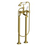 Lefroy Brooks Classic Bateria wannowa wolnostojąca z zestawem prysznicowym Polished Brass LS1144PB