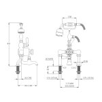 Lefroy Brooks Classic Bateria wannowa termostatyczna 2-otworowa z zestawem prysznicowym Chrom DM/BL8823CP