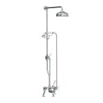 Lefroy Brooks Classic Bateria wannowa 2-otworowa z deszczownicą Ø 200 mm oraz z zestawem prysznicowym Chrom LB1701CP