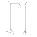 Lefroy Brooks Classic Bateria wannowa termostatyczna 2-otworowa ścienna z deszczownicą Ø 129 mm Chrom WMGD8821CP