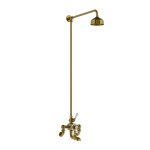 Lefroy Brooks Classic Bateria wannowa termostatyczna 2-otworowa ścienna z deszczownicą Ø 200 mm Antique Gold WMGD8822AG