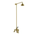 Lefroy Brooks Classic Bateria wannowa termostatyczna 2-otworowa ścienna z deszczownicą Ø 129 mm Polished Brass WMBL8821PB