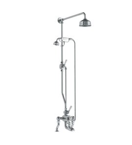 Lefroy Brooks Classic Bateria wannowa termostatyczna 2-otworowa z deszczownicą Ø 129 mm i zestawem prysznicowym Chrom DMGD8824CP