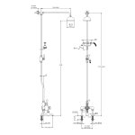 Lefroy Brooks Classic Bateria wannowa termostatyczna 2-otworowa z deszczownicą Ø 129 mm i zestawem prysznicowym Chrom DMBL8824CP