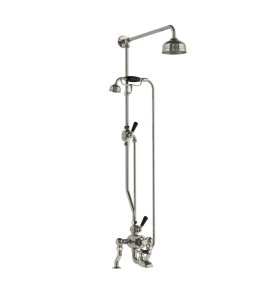 Lefroy Brooks Classic Bateria wannowa termostatyczna 2-otworowa z deszczownicą Ø 129 mm i zestawem prysznicowym Silver Nickel DMBL8824NK