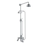 Lefroy Brooks Classic Bateria wannowa termostatyczna 2-otworowa ścienna z deszczownicą Ø 200 mm i zestawem prysznicowym Chrom WMGD8825CP