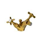 Lefroy Brooks Classic Bateria bidetowa z korkiem automatycznym Antique Gold LB1195AG