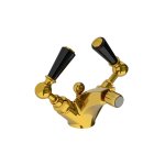 Lefroy Brooks Classic Bateria bidetowa z korkiem automatycznym Polished Brass BL1195PB